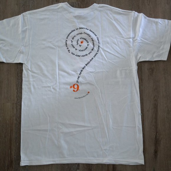 Anvil Magic Hat Brewing Co Number 9 White Cotton Short Sleeve T-Shirt - Picture 3 of 4